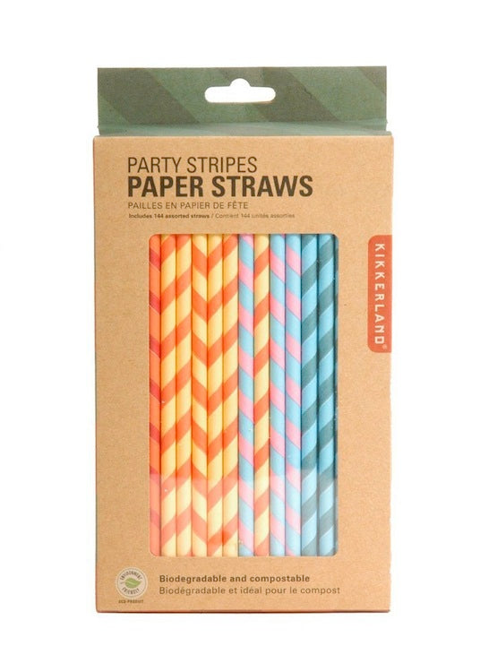 Sugerør Stripet Pastell Ass , 144 pc 2