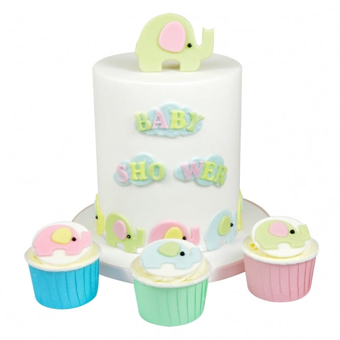 Utstikker Elefanter 2 deler, 8x7 og 6x4 cm