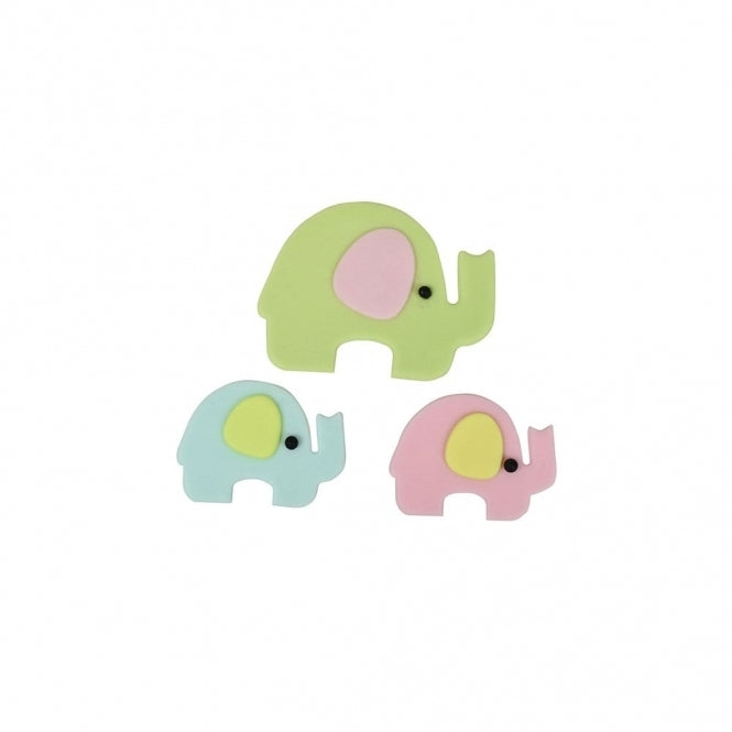 Utstikker Elefanter 2 deler, 8x7 og 6x4 cm