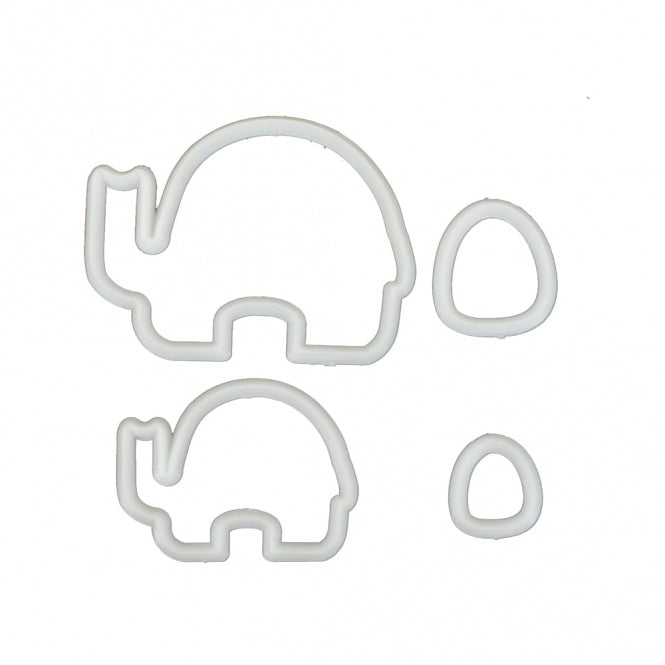 Utstikker Elefanter 2 deler, 8x7 og 6x4 cm