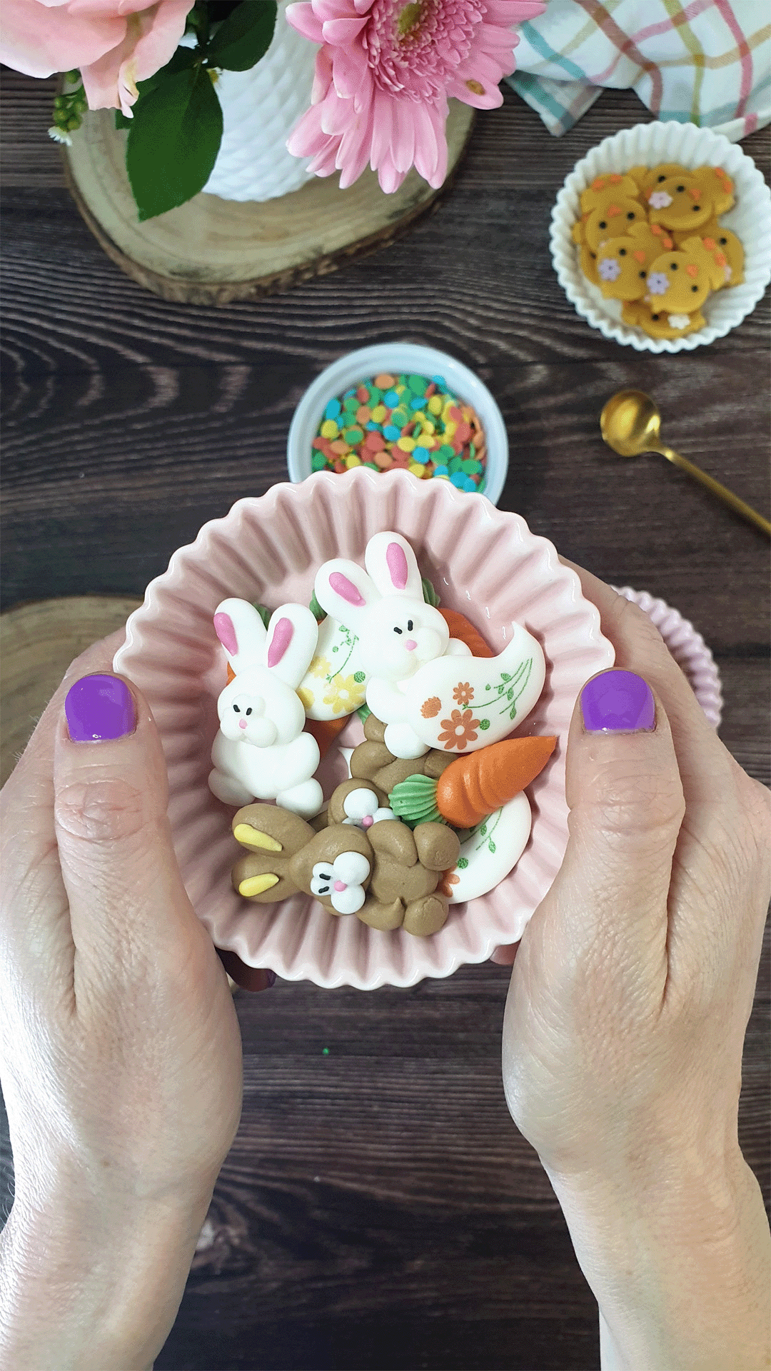 Kakepynt Spiselig Påskekos 48stk