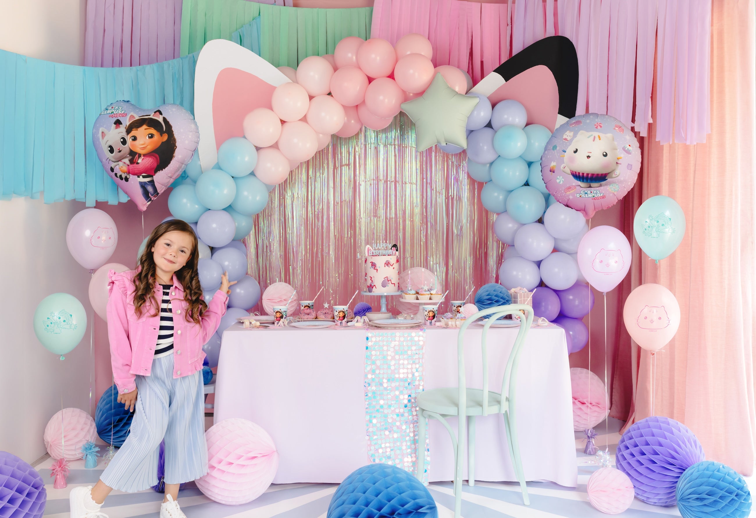 Folieballong Rund Gabbys Dukkehus Cakey