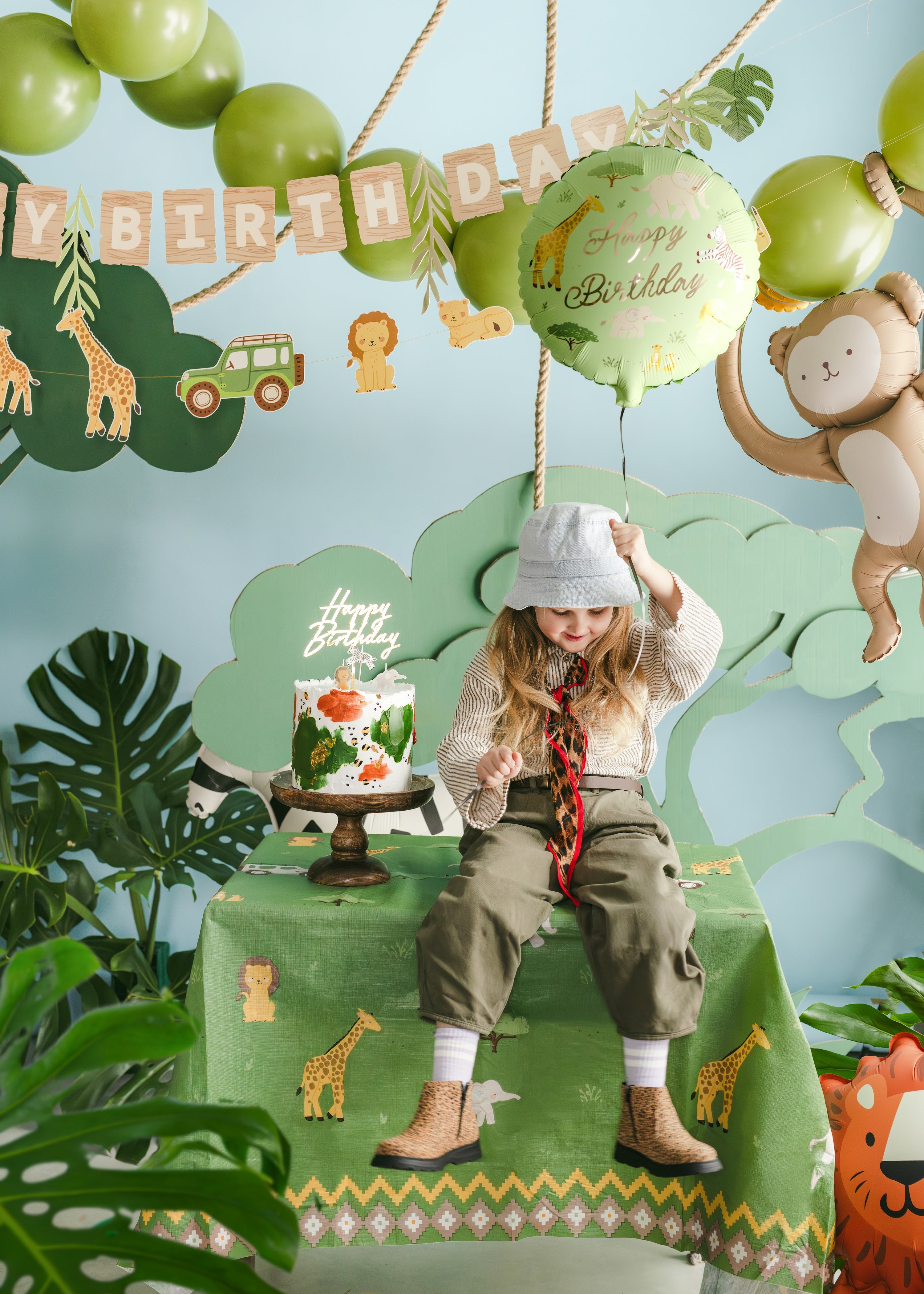Folieballong Safari Happy Birthday
