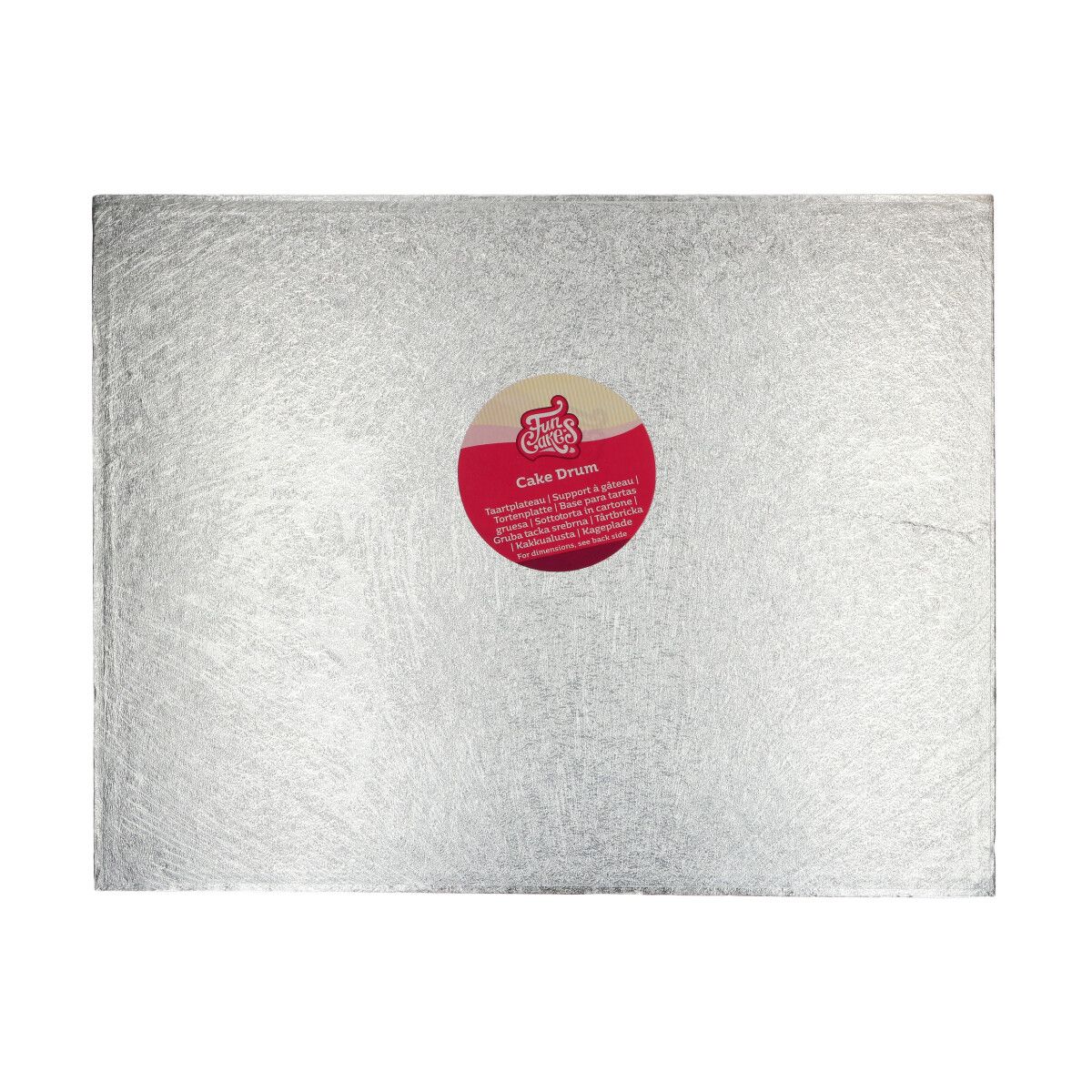 FunCakes Kakedrum 45,5 x 35,5 cm - Sølv