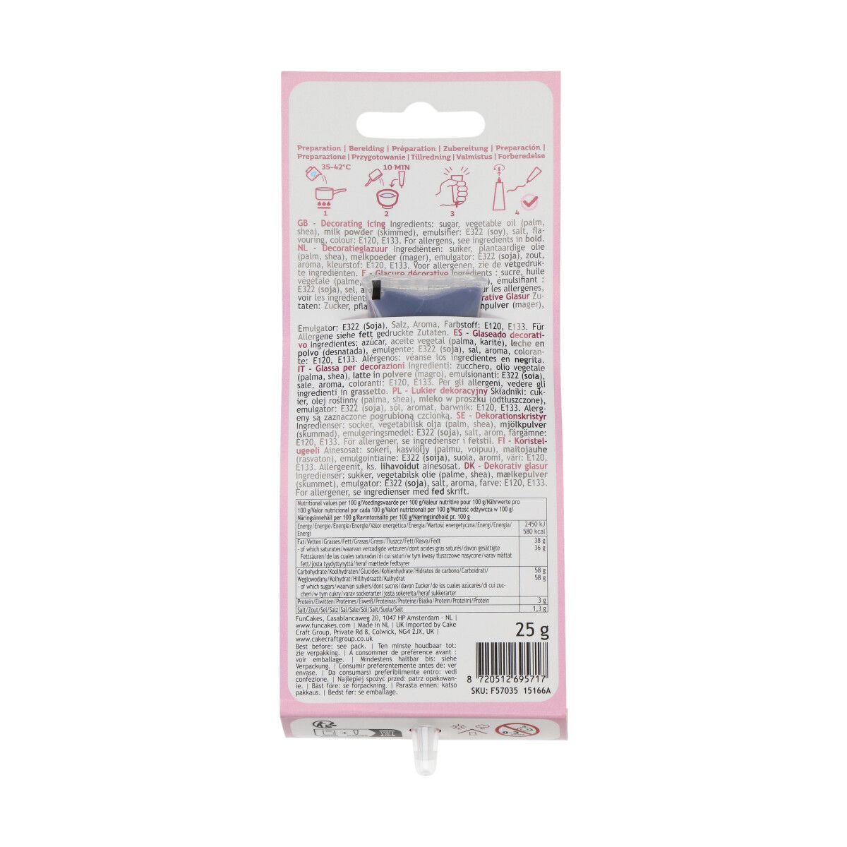 FunCakes Pynteglasur Lilla 25g 3