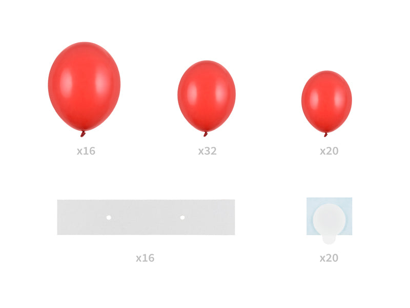 Ballongbue Hjerte Rød 160 cm