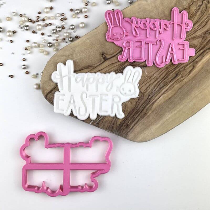 Utstikker og stempel Happy Easter