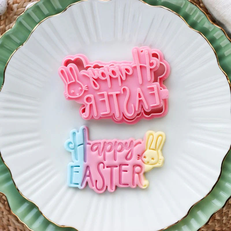 Utstikker og stempel Happy Easter
