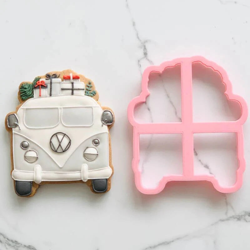 Utstikker og stempel Christmas W Van 3