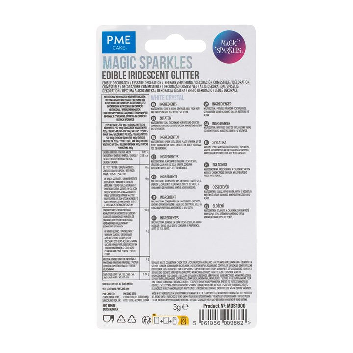 PME Magic Sparkles Glitterflak White Crystal