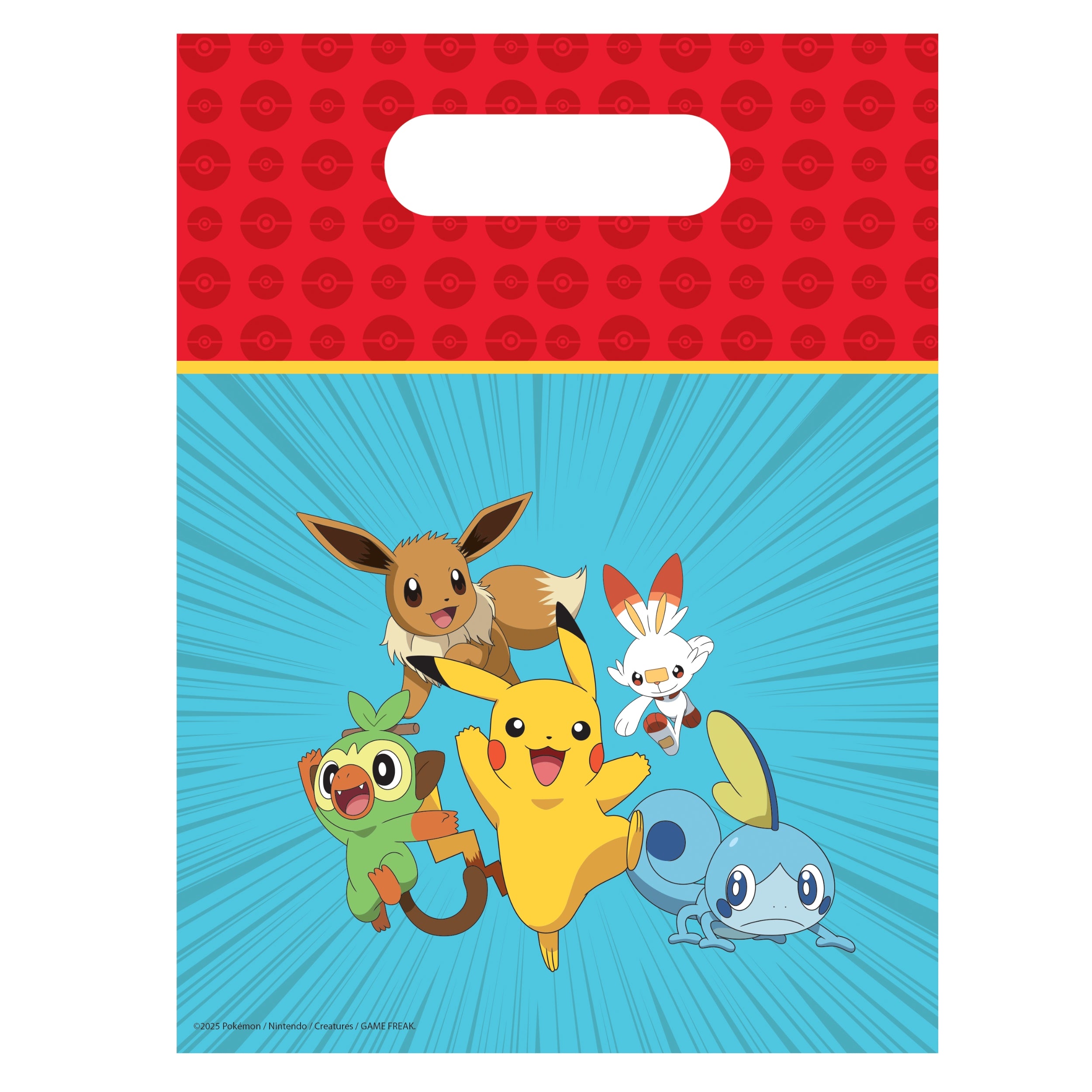 Gavepose i plast Pokémon 6stk