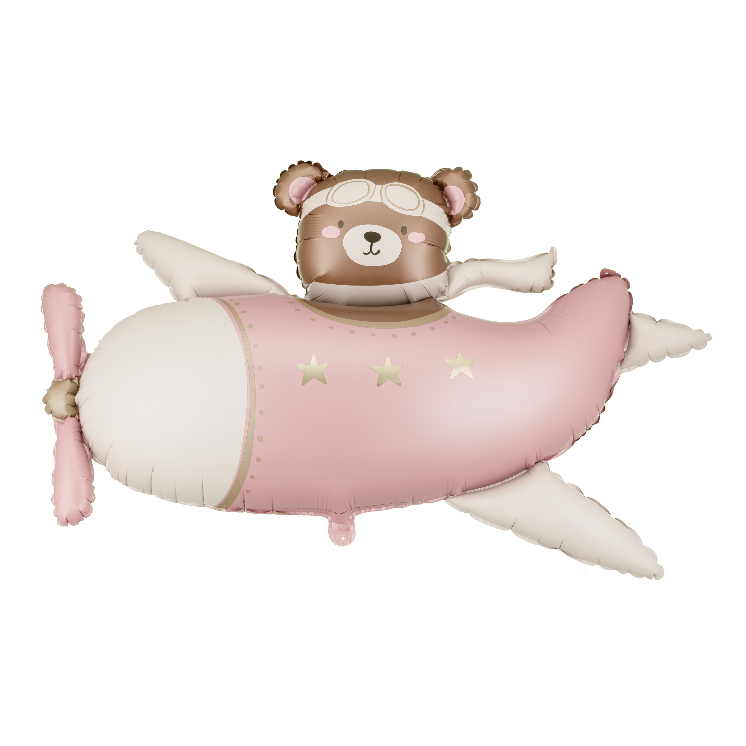 Folieballong Bjørn i Fly Rosa, 94x61 cm