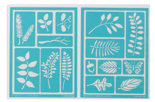 MS Stencil Leaves, 15 designs 2