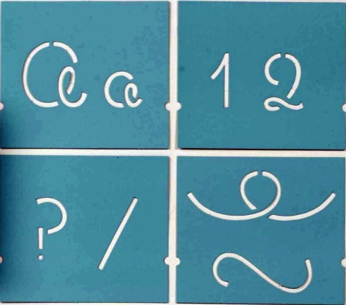 MS Stencil Alphabet Looped Script