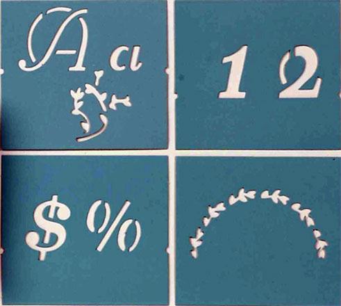 MS Stencil Alphabet Flourish