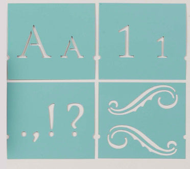 MS Stencil Alphabet Monogram Serif