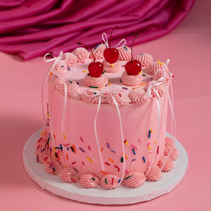 Kaketopper Sløyfe Rød, 8 stk