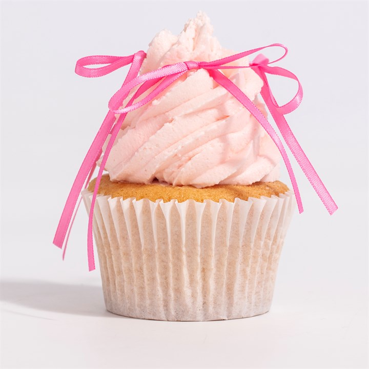 Kaketopper Sløyfe Rosa, 8 stk