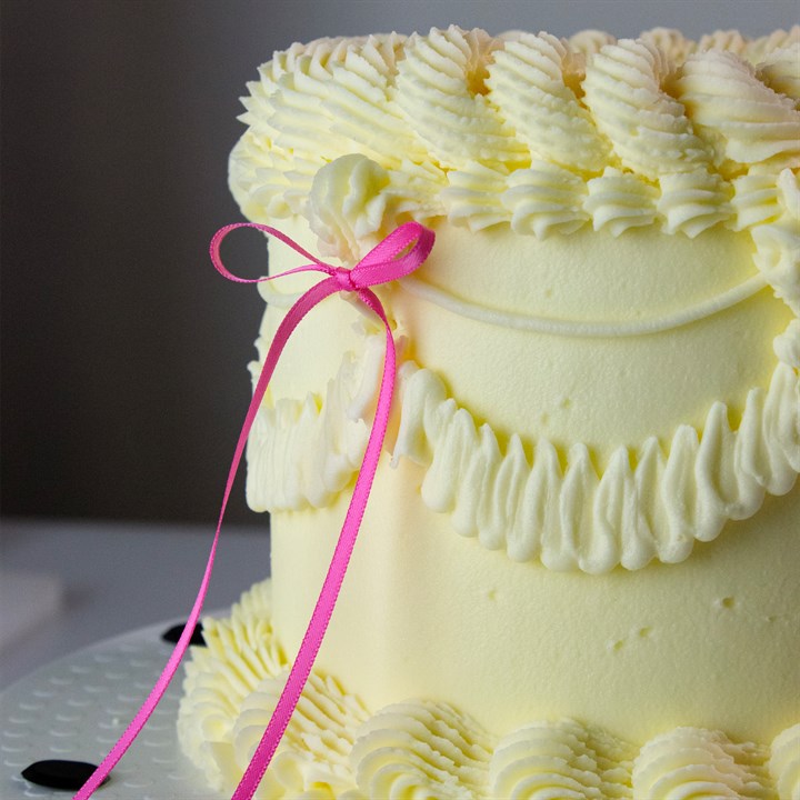 Kaketopper Sløyfe Rosa, 8 stk