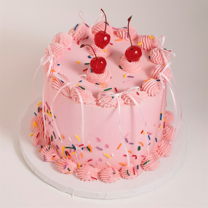 Kaketopper Sløyfe Rosa Pastel, 8 stk