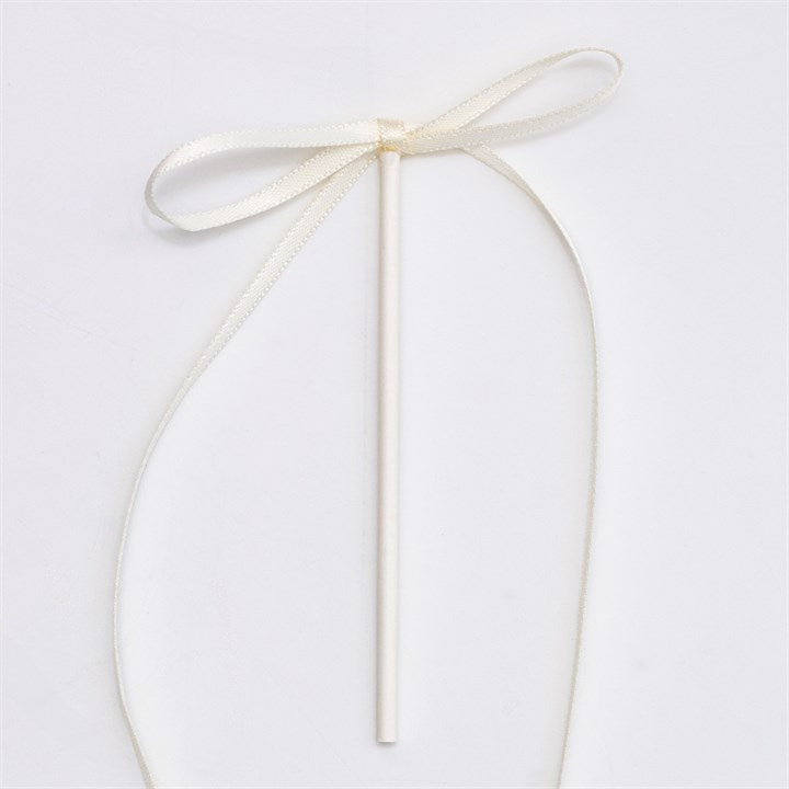 Kaketopper Sløyfe Hvit, 8 stk