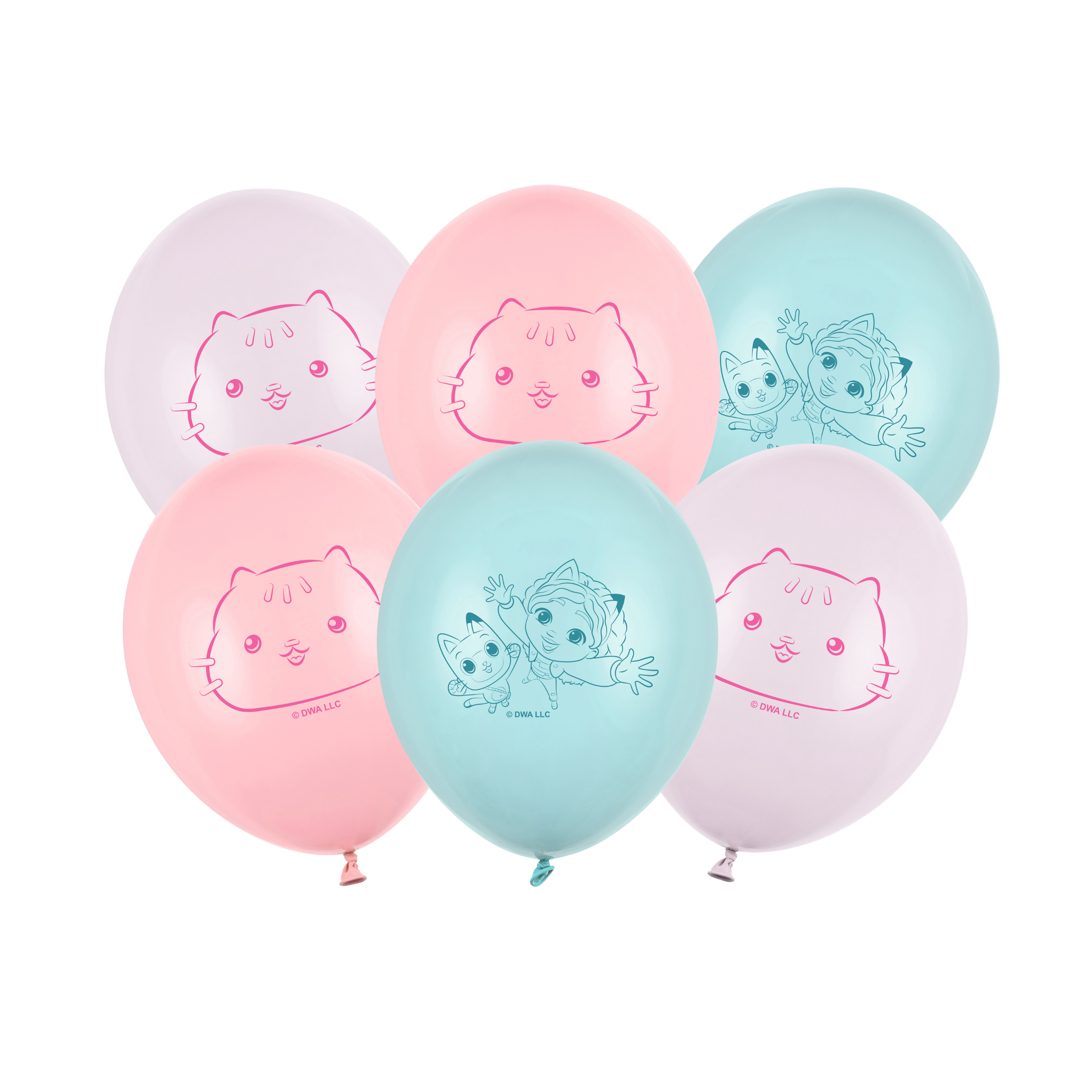 Ballonger Gabbys Dukkehus Pastel 6 stk