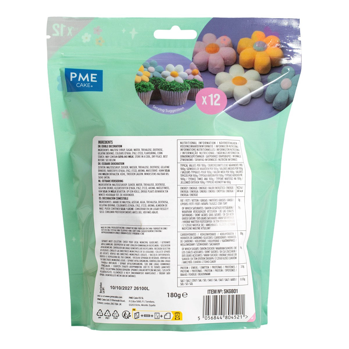 PME Marshmallow Blomster 12 stk