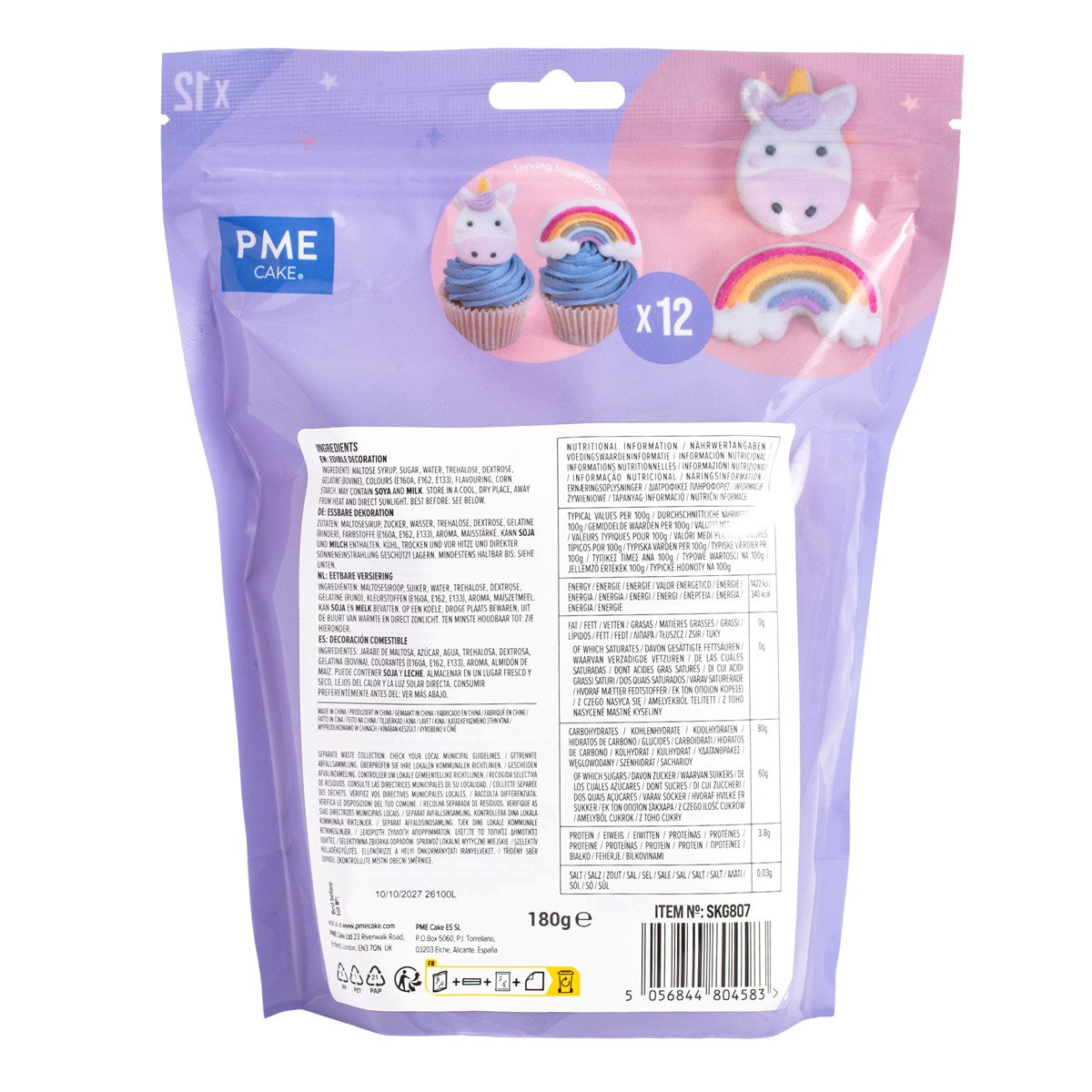 PME Marshmallow Unicorn 12 stk