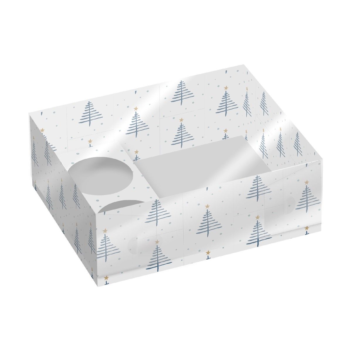 Kake- og Muffinsboks Juletre, 2 pk