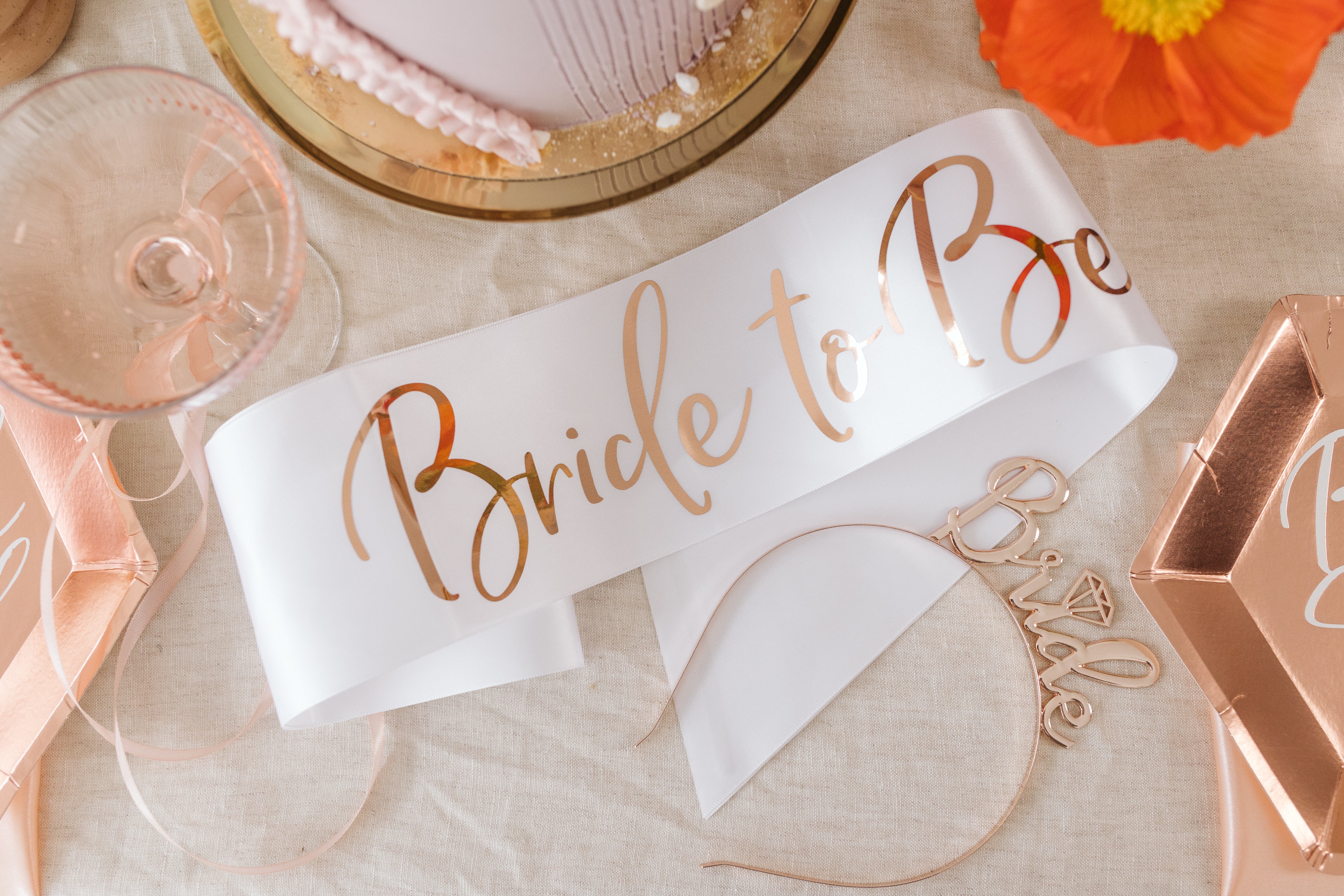 Ordensbånd Bride to be Hvit