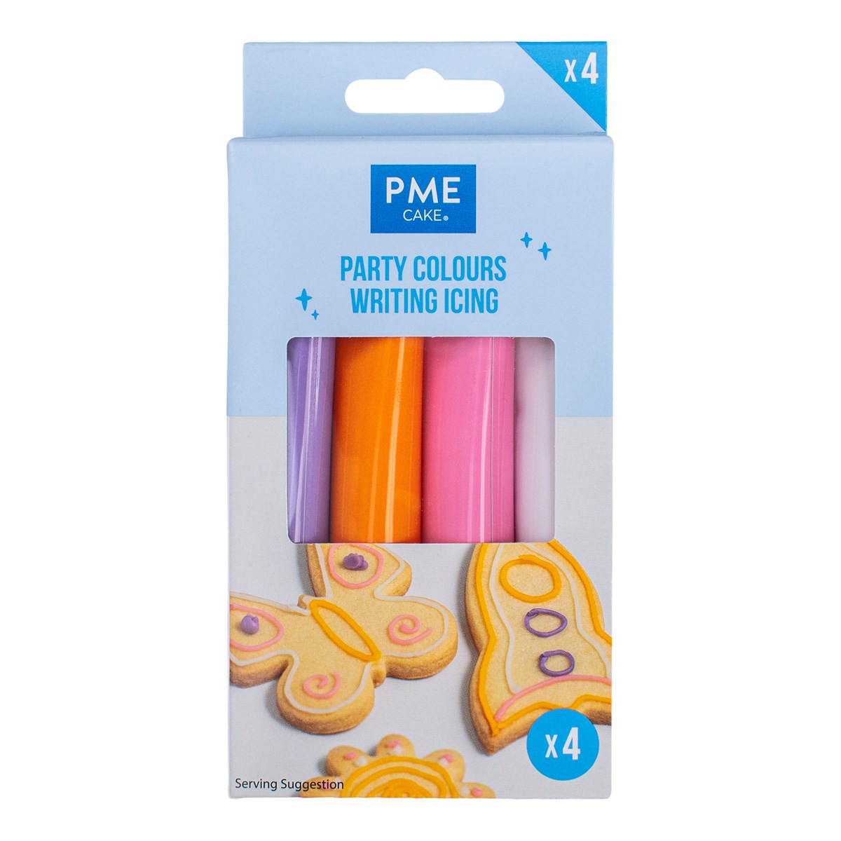 Icing Skrivetuber 4 pk Pastellfarger, 80g