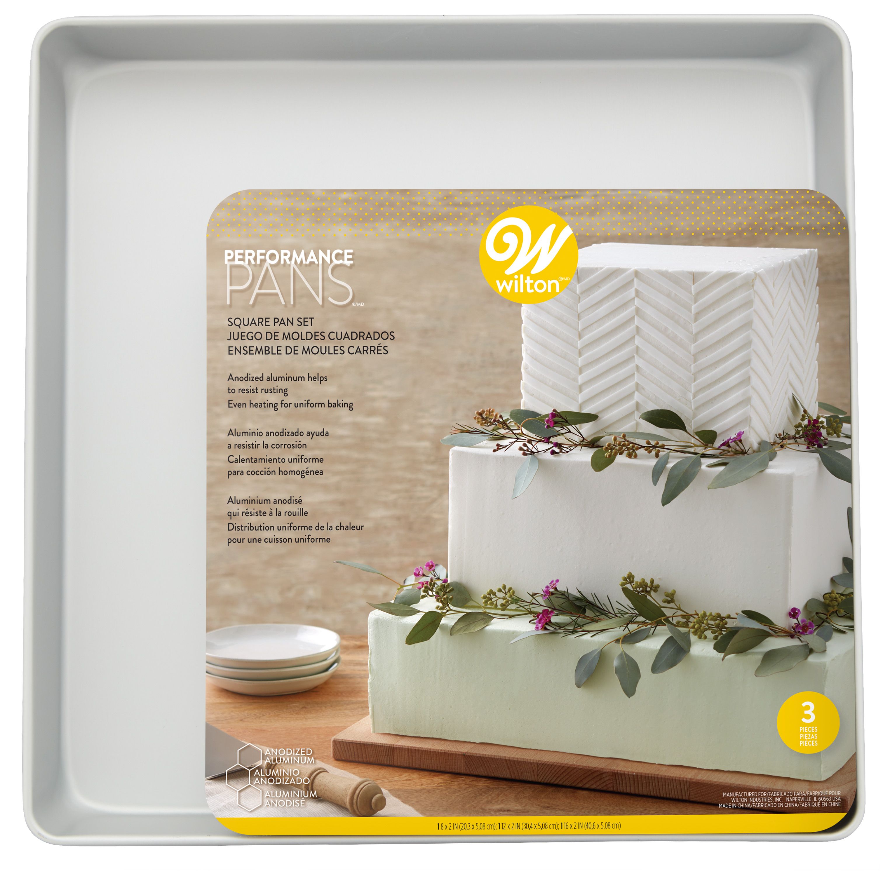 Wilton Square Cake Pan set 3