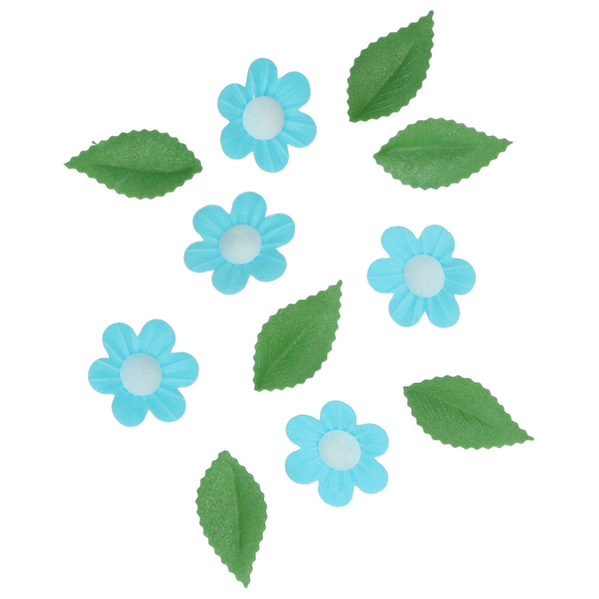 Wilton Spiselige Blomster og Blader Blå 11 stk