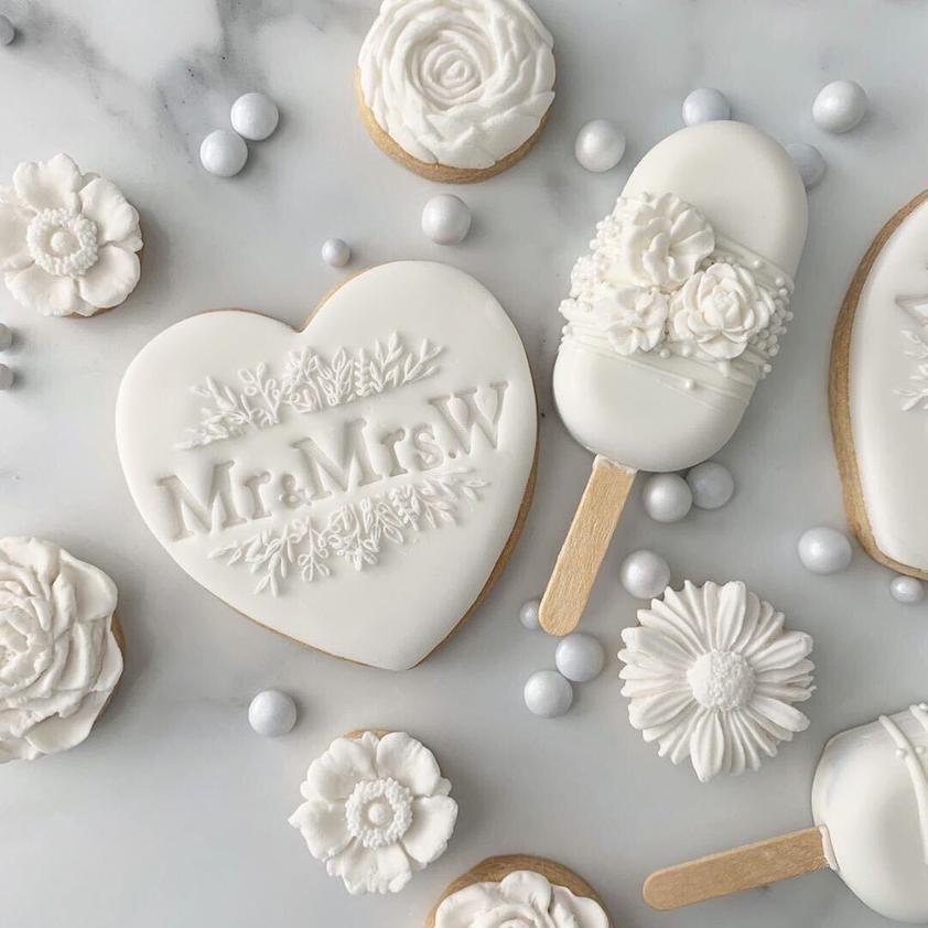 Floral Banner Cookie Embosser 3