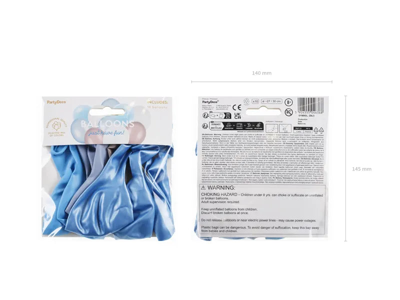 Ballonger Blå mix 27-30cm 10pk