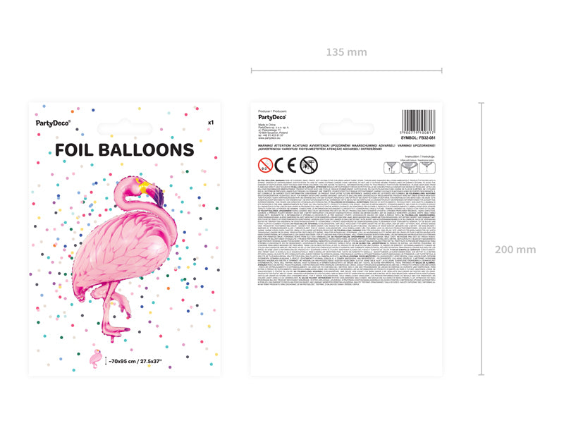 Ballong Flamingo Folie 70x95cm 4