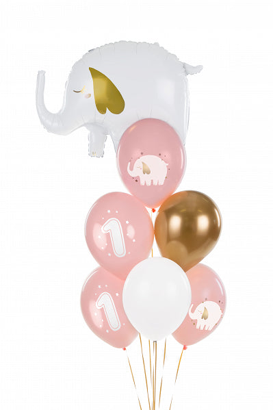 Ballonger Rosa 1 år ass 30 cm, 6 pk 2