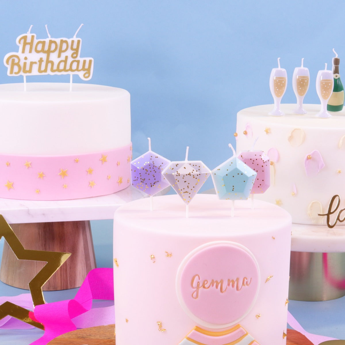Kakelys Happy Birthday Gold STK 5