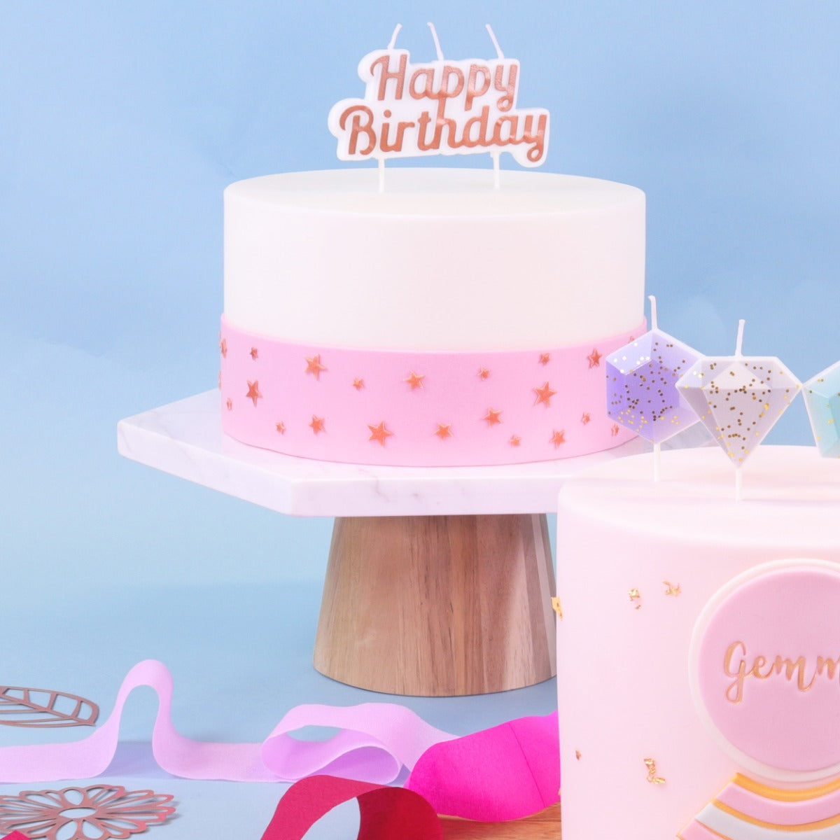 Kakelys Happy Birthday Rose gold STK 5