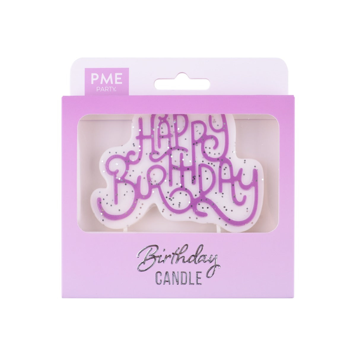 Kakelys Pink Sparkly Birthday Candle STK 2