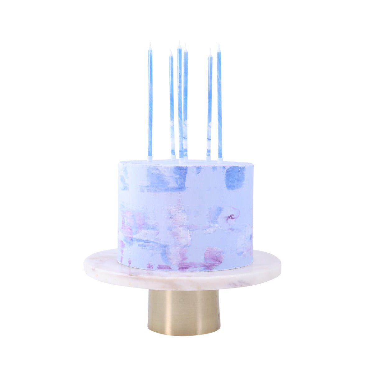 Kakelys Blue marble candles 6 stk, 15 cm 4