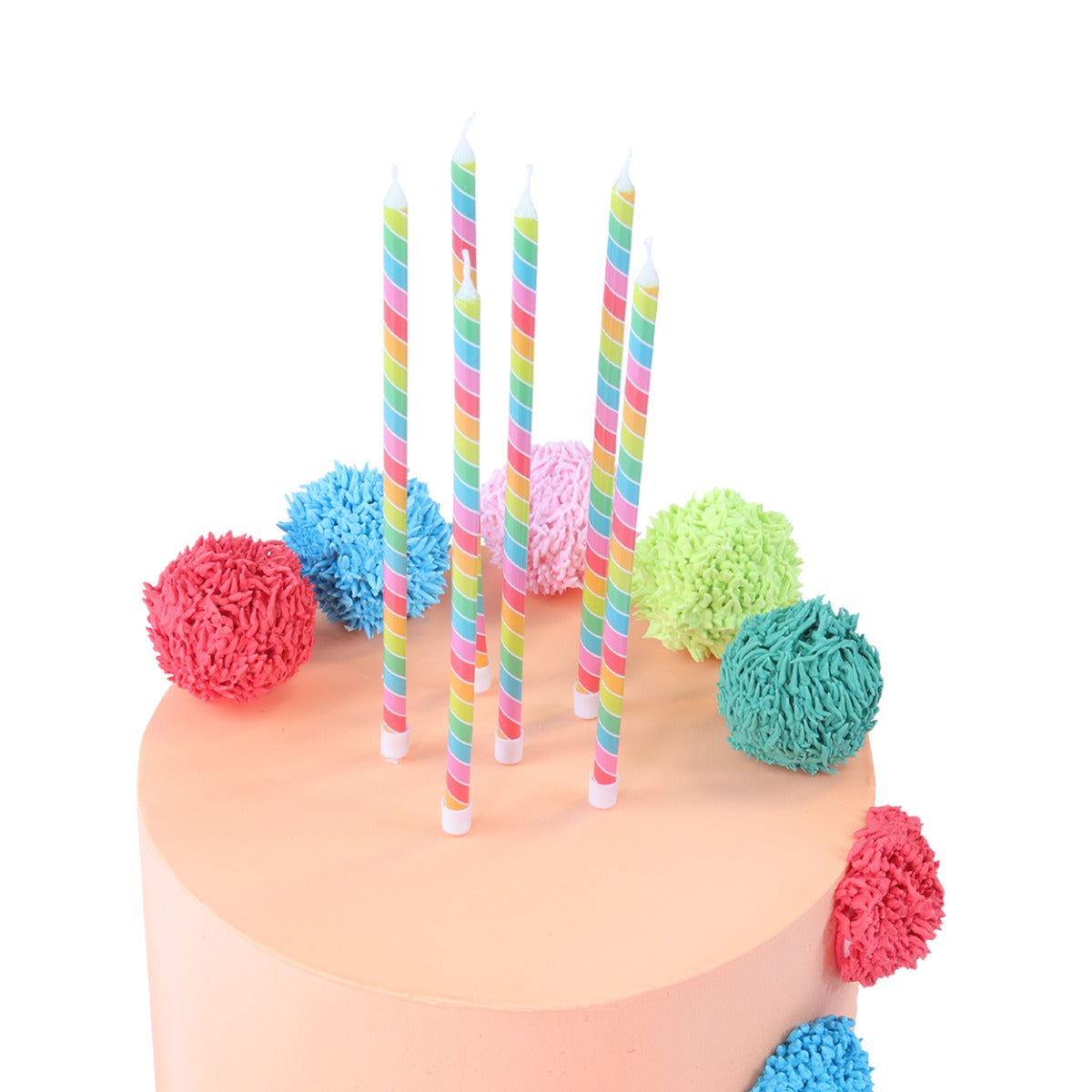 Kakelys Rainbow candles 6 stk, 15 cm 3
