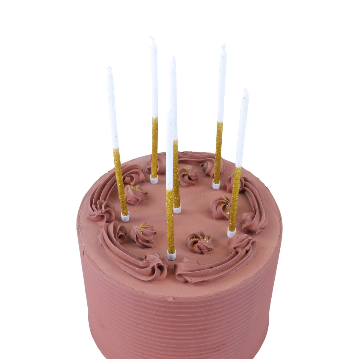 Kakelys Gold glitter candles 16 stk, 15 cm 4