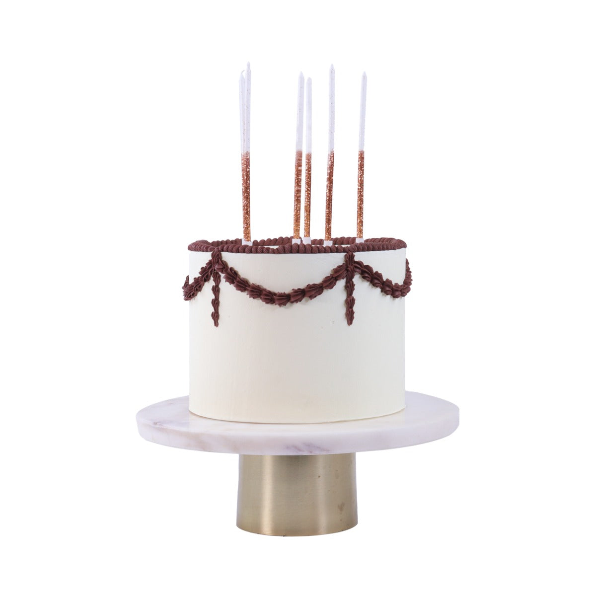 Kakelys Rose gold glittercandles 16 stk, 15 cm 3