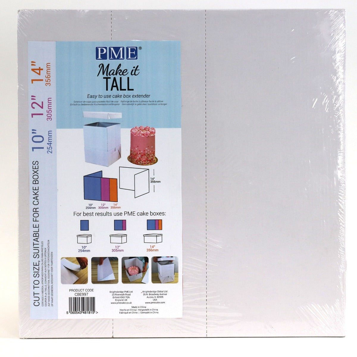 Kakeboks Høy 35 cm, Byggesett for ass str