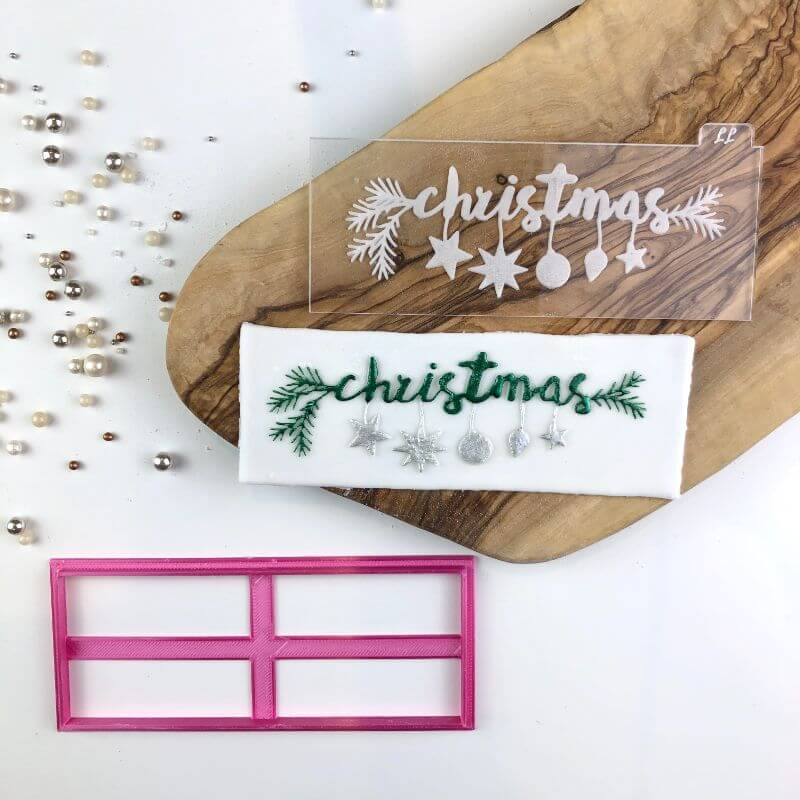 Utstikker og embosser Christmas with Baubles