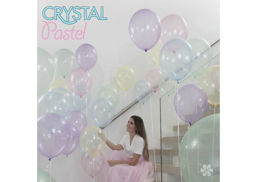 Ballonger Gul Crystal Pastel 30cm, 100 PK 2
