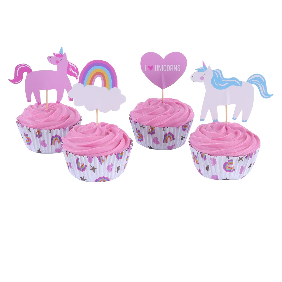 Cupcake sett Unicorn, pk/24 2
