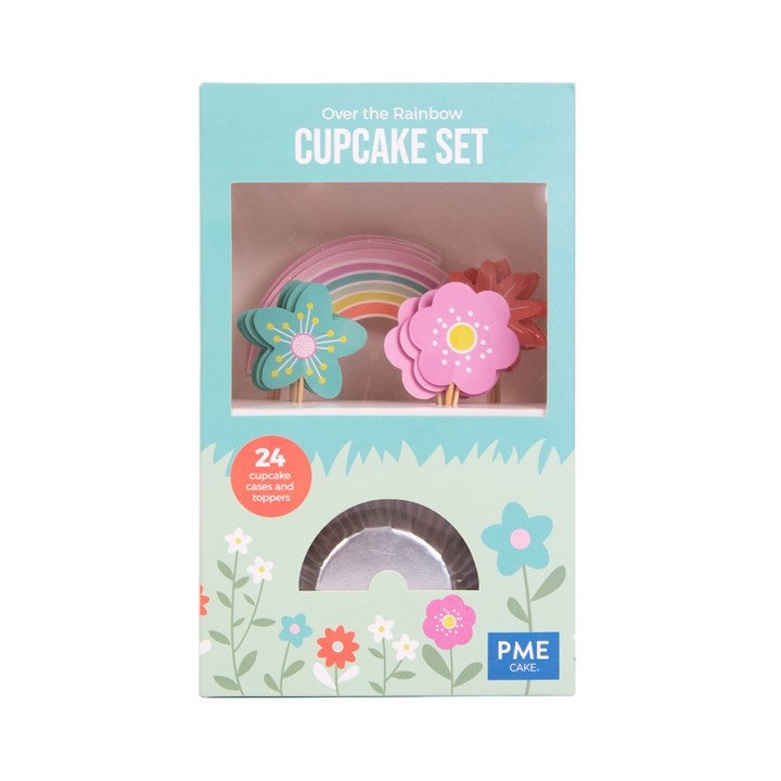 Cupcake Sett Regnbue, pk/24