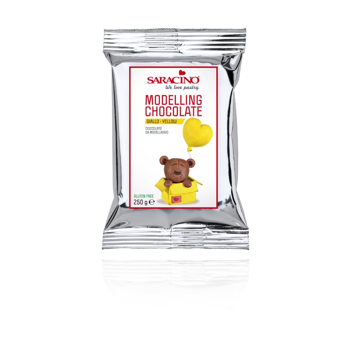 Saracino Modelleringssjokolade Gul 250g